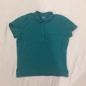croft and barrow blue/green collared tee ✨
